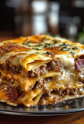 Parmesan Garlic Bacon Cheeseburger Lasagna